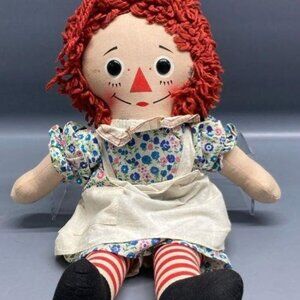 Vintage Knickerbocker Raggedy Ann Doll, 14”.